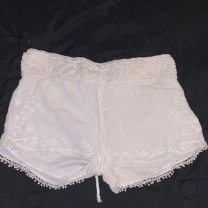 White pattern shorts
